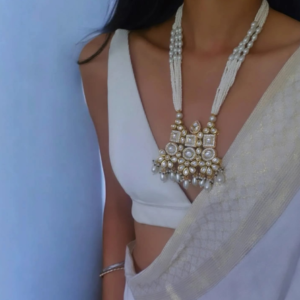 Traditional Pearl Kundan Gold Necklace