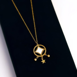 Moonlight Star Charm Gold Necklace