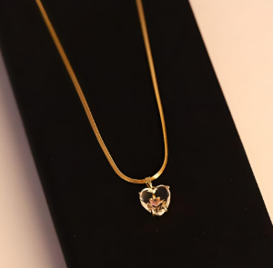 Heart Pendant Gold Chain