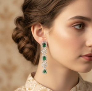 Elegant Emerald Cascade