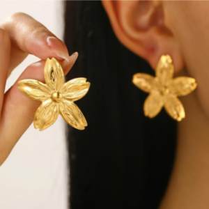 sunbloom gold earrings