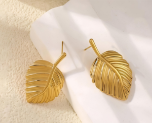 verdant gold earrings